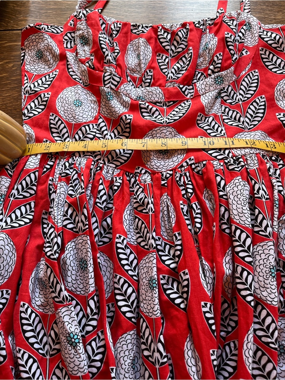 Bernie Dexter Red Floral Circle-Print Midi Dress - Picture 7 of 9